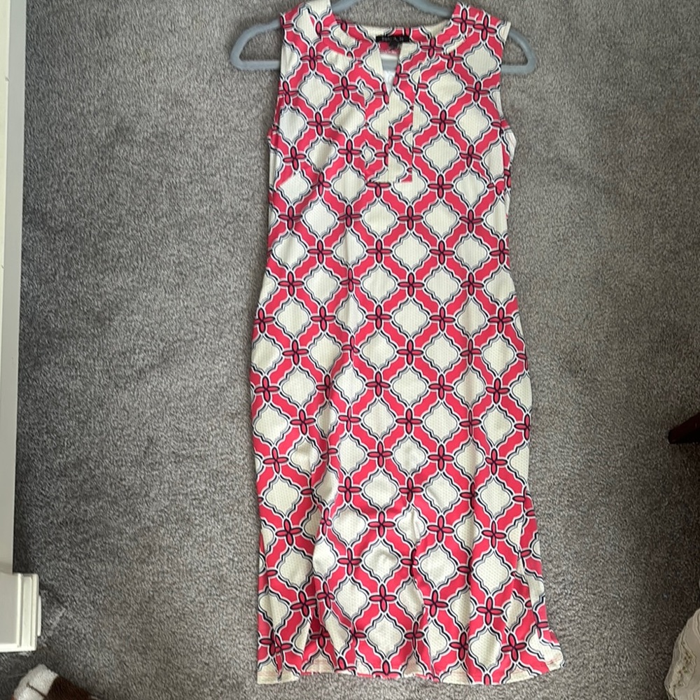 Sami & Jo Pink and White Patterned Dress